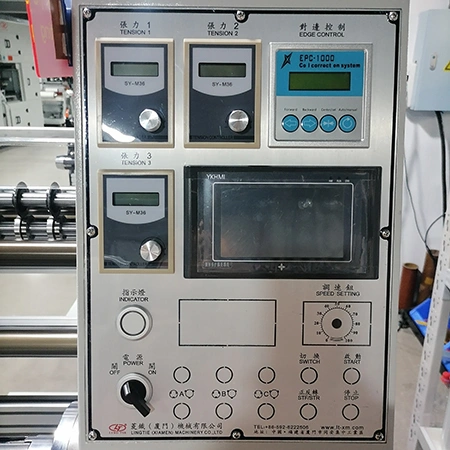 Tension and web guiding control unit